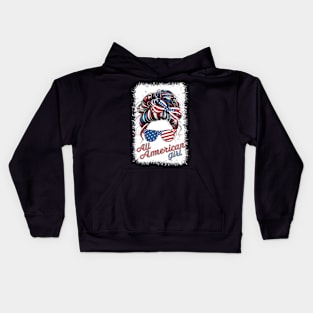 All American girl mother day 2024 Kids Hoodie